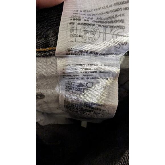 Levis 501 Jeans Mens 36x30 Pants Black Wash Workwear Faded Button Fly #499 - Picture 9 of 14